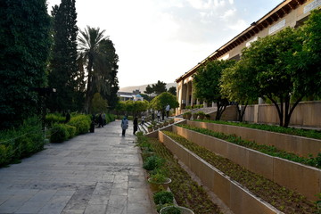Fototapeta premium Tomb of Hafez (Hafezieh), Shiraz, Fars Province, Iran, June 22, 2019