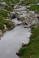 winter mountain river landscape scene