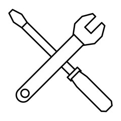 construction heavy work tools cartoon