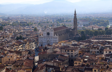 Fototapeta na wymiar Basilica di Santa Croce church in Florence, Italy