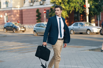 man walking on the street