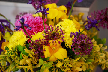 Colorful bouquet of flowers