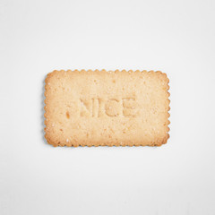 Nice Biscuit Cookie on White Background