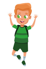 adorable cute young boy cartoon