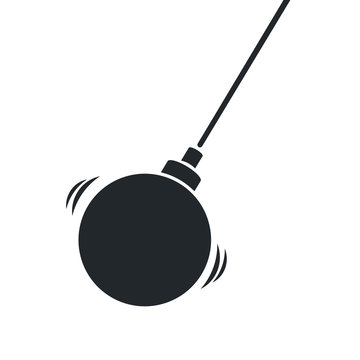 Wrecking Ball On White Background Illustration