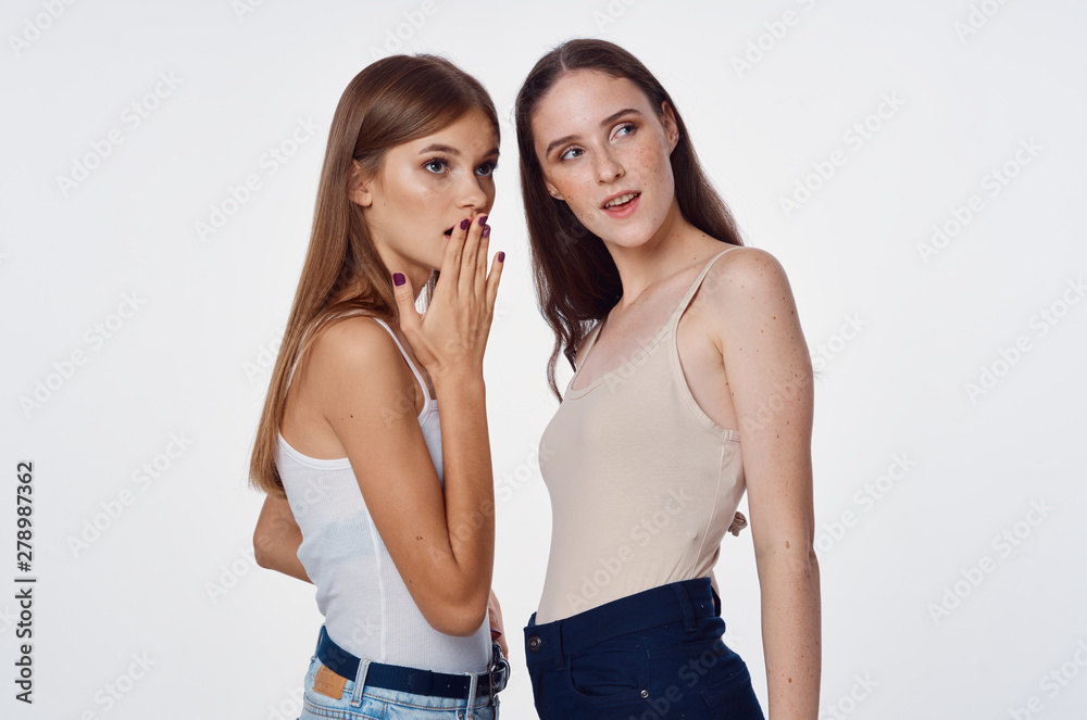 Wall mural two young women