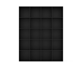 Black Shelves Cupboard 3d Render Model Isolated