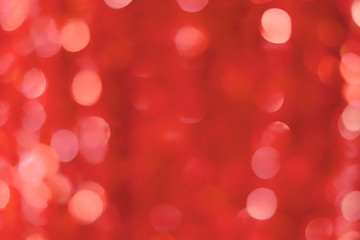 abstract bright bokeh background of coral color, space for text