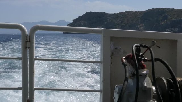 4k 60 fps Approaching Spinalonga Island Crete