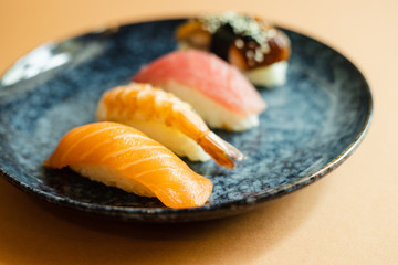 sushi on plate