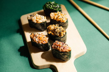 sushi on white plate