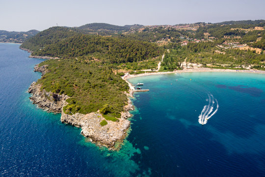 Aerial photo of Paliouri Halkidiki, Chrousou beach