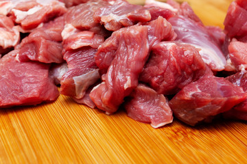 Cooking a delicious, juicy steak at home. Сutting beef meat