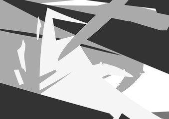 Black and white abstract background. geometric shapes. Poster.
