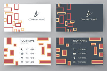 Vector business card. Visiting card for business and personal use. Modern presentation card. Vector illustration design.