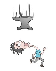 Funny scared expression