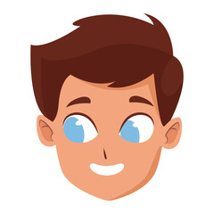 adorable cute young boy cartoon