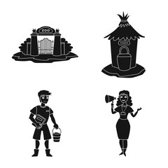 Vector design of fauna and entertainment logo. Collection of fauna and park stock symbol for web.