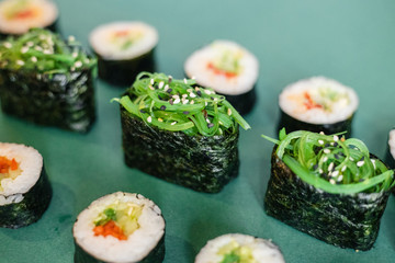 sushi on plate