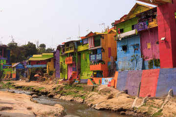 Obraz premium Kampung Warna Warni Jodipan Colourful Village Malang