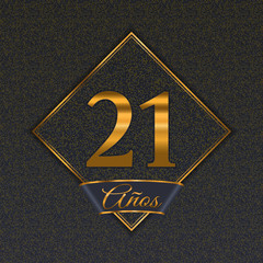 Spanish golden number 21 templates