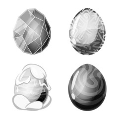 Vector illustration of monster and fantasy sign. Collection of monster and big stock vector illustration.