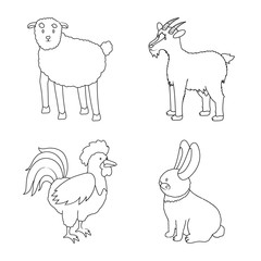 Isolated object of homemade and countryside logo. Collection of homemade and agriculture stock symbol for web.