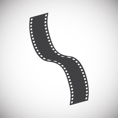 Film strip related icon on background for graphic and web design. Simple illustration. Internet concept symbol for website button or mobile app.