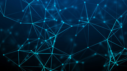 Abstract connection background. Network concept. Plexus. 3d rendering.