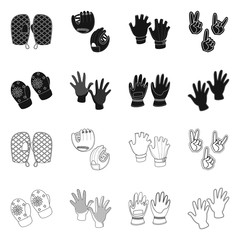 Vector illustration of silhouette and safety symbol. Set of silhouette and comfort stock symbol for web.