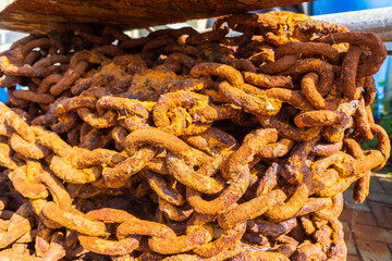 Remains of a marina await a task