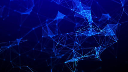 Abstract connection background. Network concept. Plexus. 3d rendering.