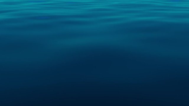 Gentle waves of a dark blue water or sea - 3D render