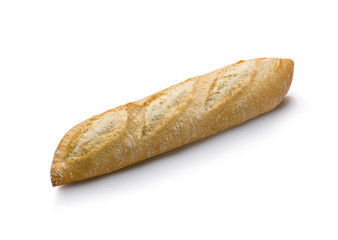 Panadería, pan,  baguette sobre fondo blanco. Bakery, bread, baguette on white background.