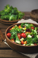 Fresh vegan salad on the table