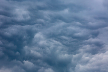 deep rain clouds as background