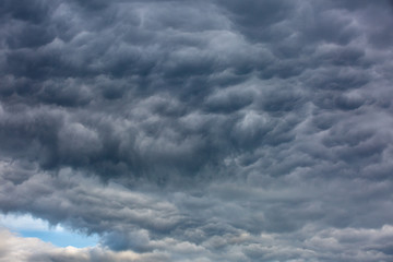 deep rain clouds as background