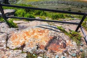 Rock painting. Gorny Altai, Russia