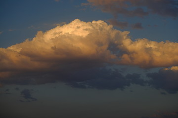 clouds in the sunset nature 