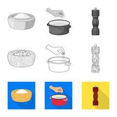 Vector design of cooking and sea logo. Set of cooking and baking stock vector illustration.