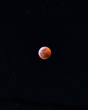 Red moon during lunar eclipse