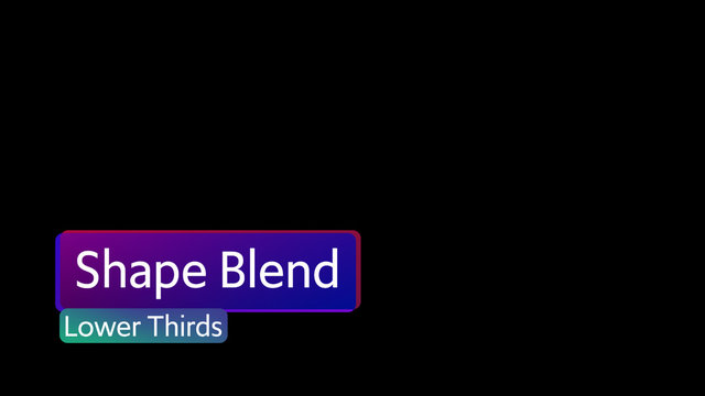 Shape Blend Lower Thirds