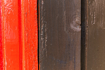 Colored wooden wall