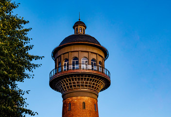 Obraz premium Top of the old water tower with a viewing platform
