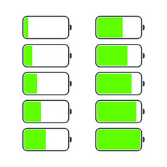 Obraz premium Battery Charge Level Vector Illustration