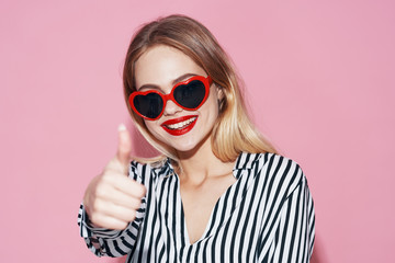 portrait of a girl in glasses