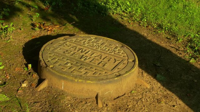 sanitary sewer in public place