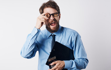 young business man with mobile phone