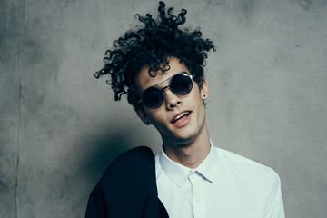 portrait of young man with sunglasses