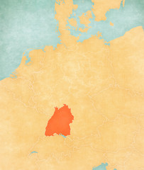 Map of Germany - Baden-Wurttemberg
